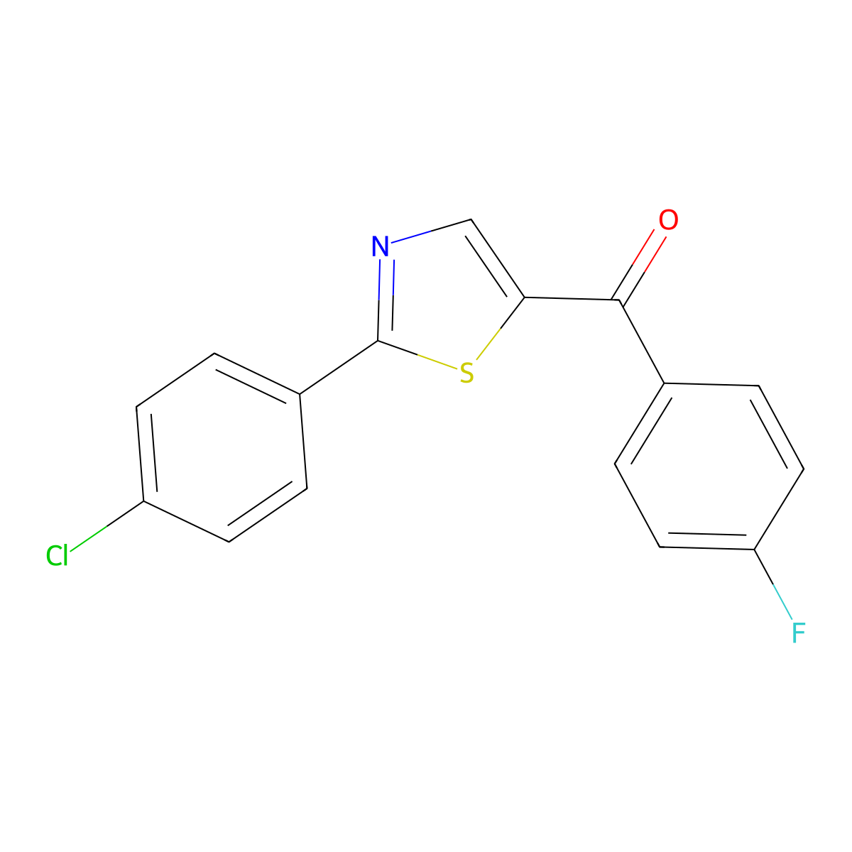 [2-(4-Chlorophenyl)-1,3-thiazol-5-yl](4-fluorophenyl)methanone molecular structure, CAS 339008-18-3