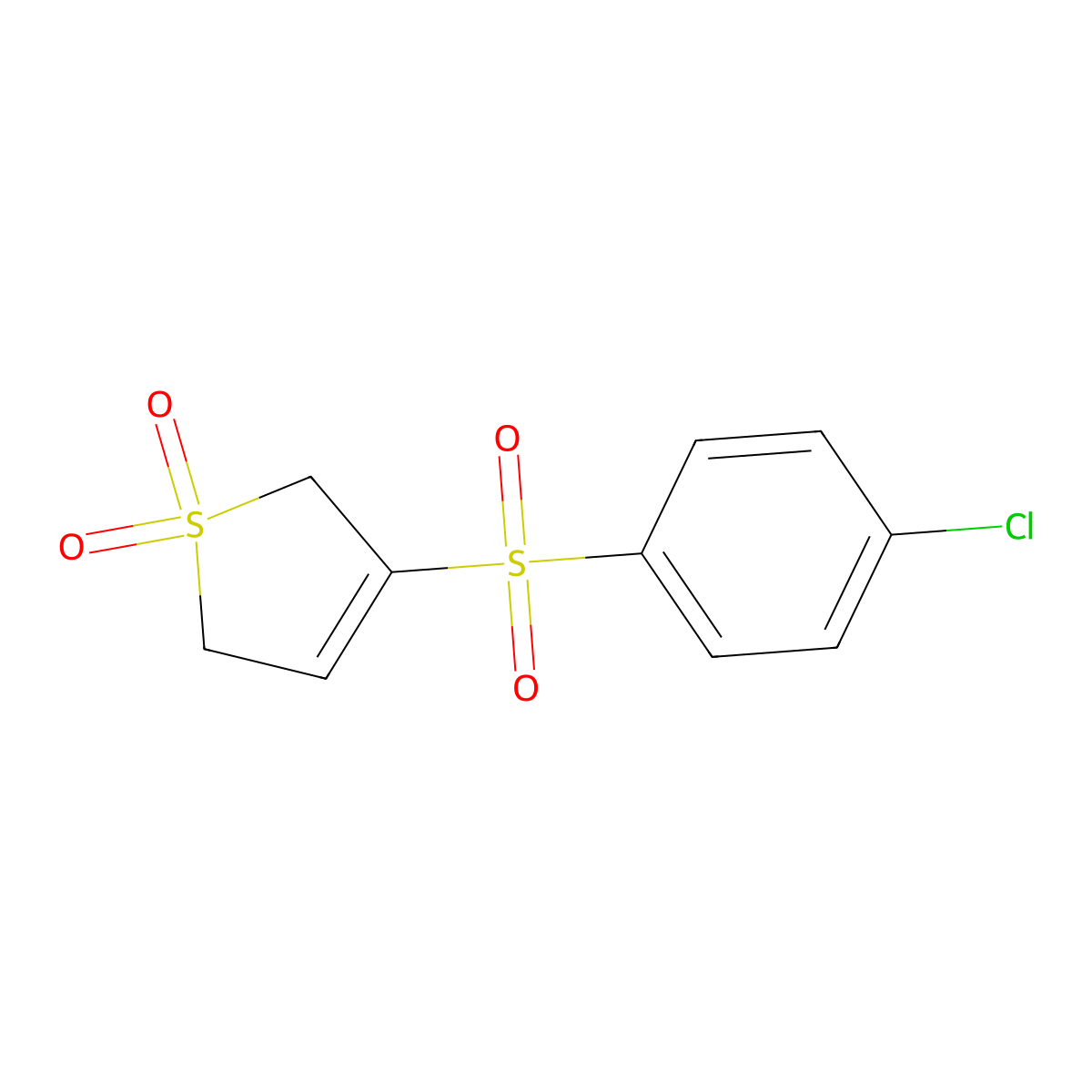3-(4-Chlorophenyl)sulfonyl-2,5-dihydrothiophene 1,1-dioxide molecular structure, CAS 339008-19-4