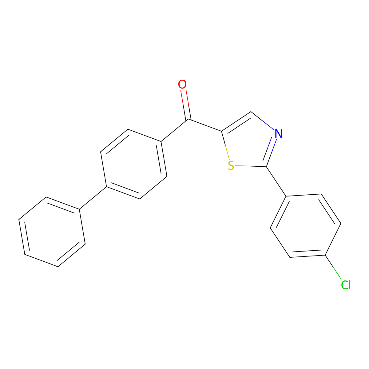 [1,1'-Biphenyl]-4-yl[2-(4-chlorophenyl)-1,3-thiazol-5-yl]methanone molecular structure, CAS 339008-20-7