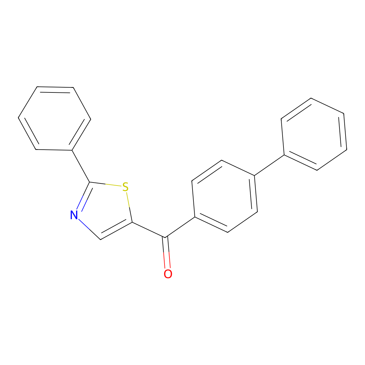 [1,1'-Biphenyl]-4-yl(2-phenyl-5-thiazolyl)methanone molecular structure, CAS 339008-25-2