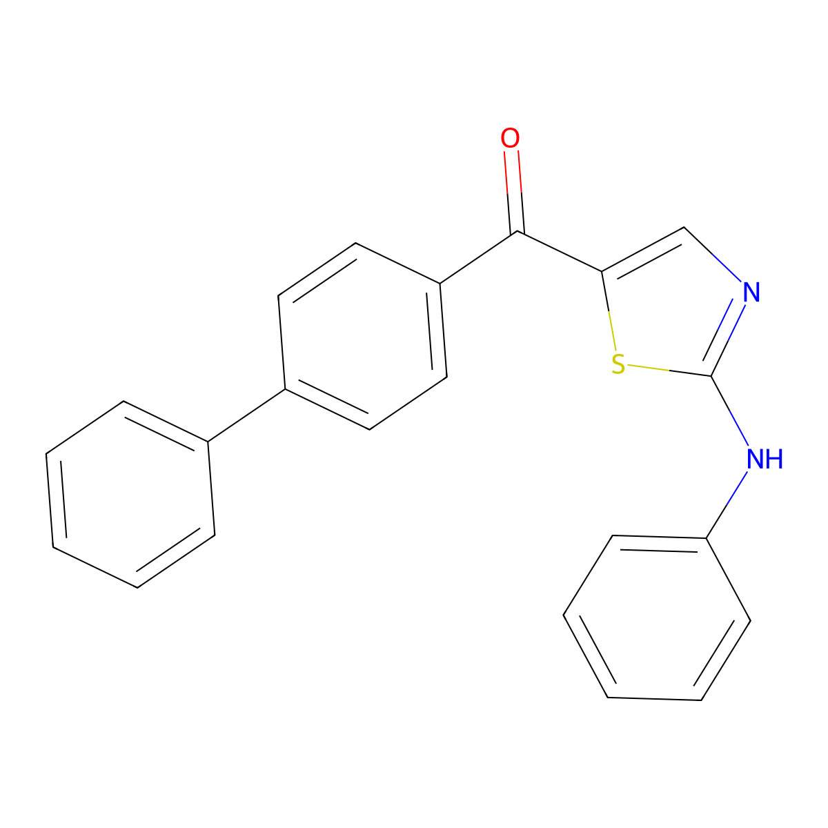 (2-Anilino-1,3-thiazol-5-yl)([1,1'-biphenyl]-4-yl)methanone molecular structure, CAS 339008-29-6
