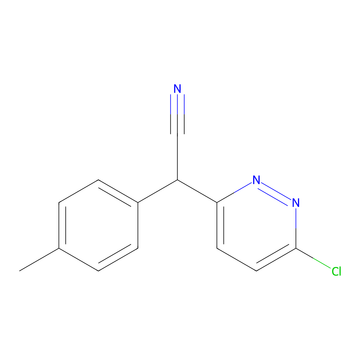 (6-Chloropyridazin-3-yl)(4-methylphenyl)acetonitrile molecular structure, CAS 339008-32-1