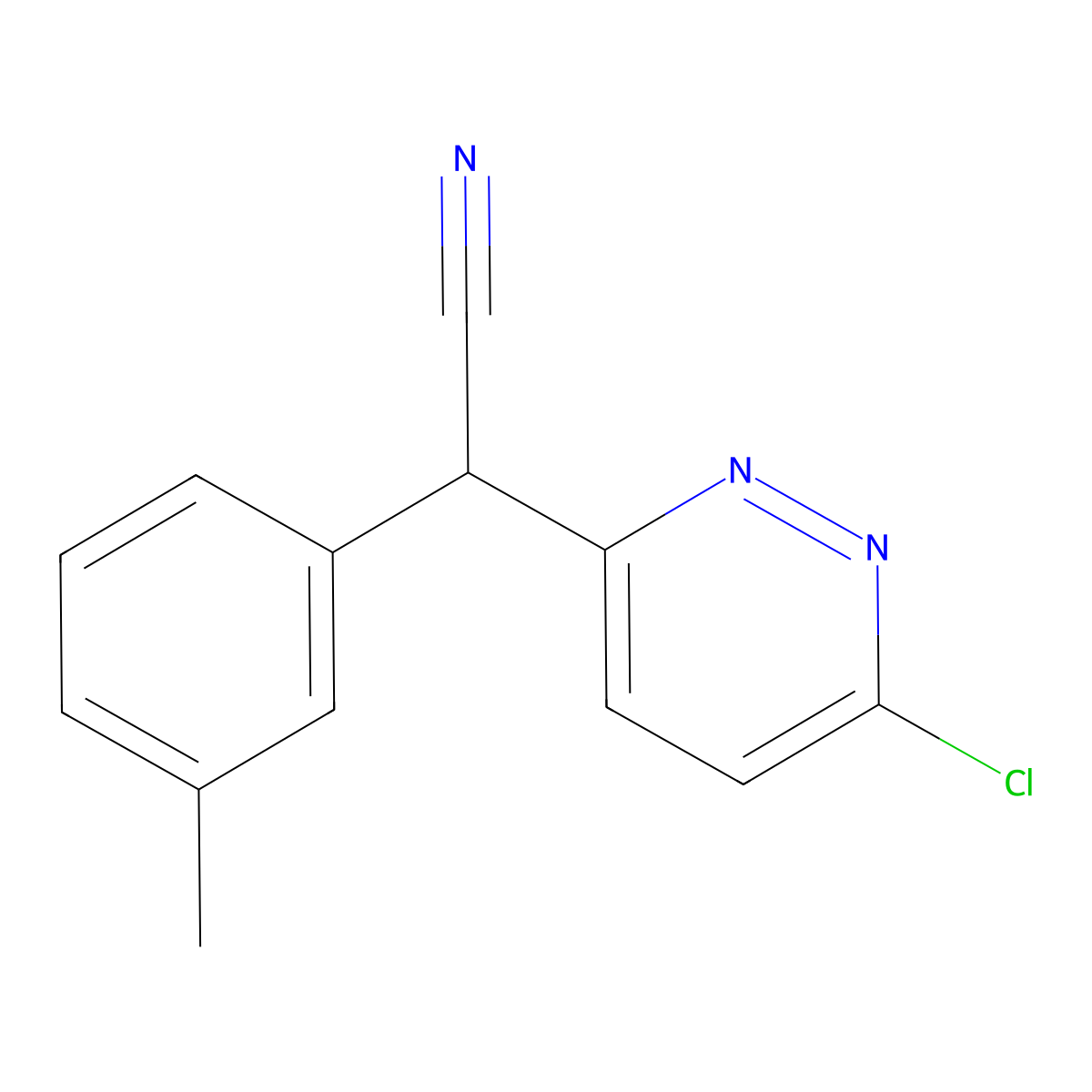 (6-Chloropyridazin-3-yl)(3-methylphenyl)acetonitrile molecular structure, CAS 339008-33-2