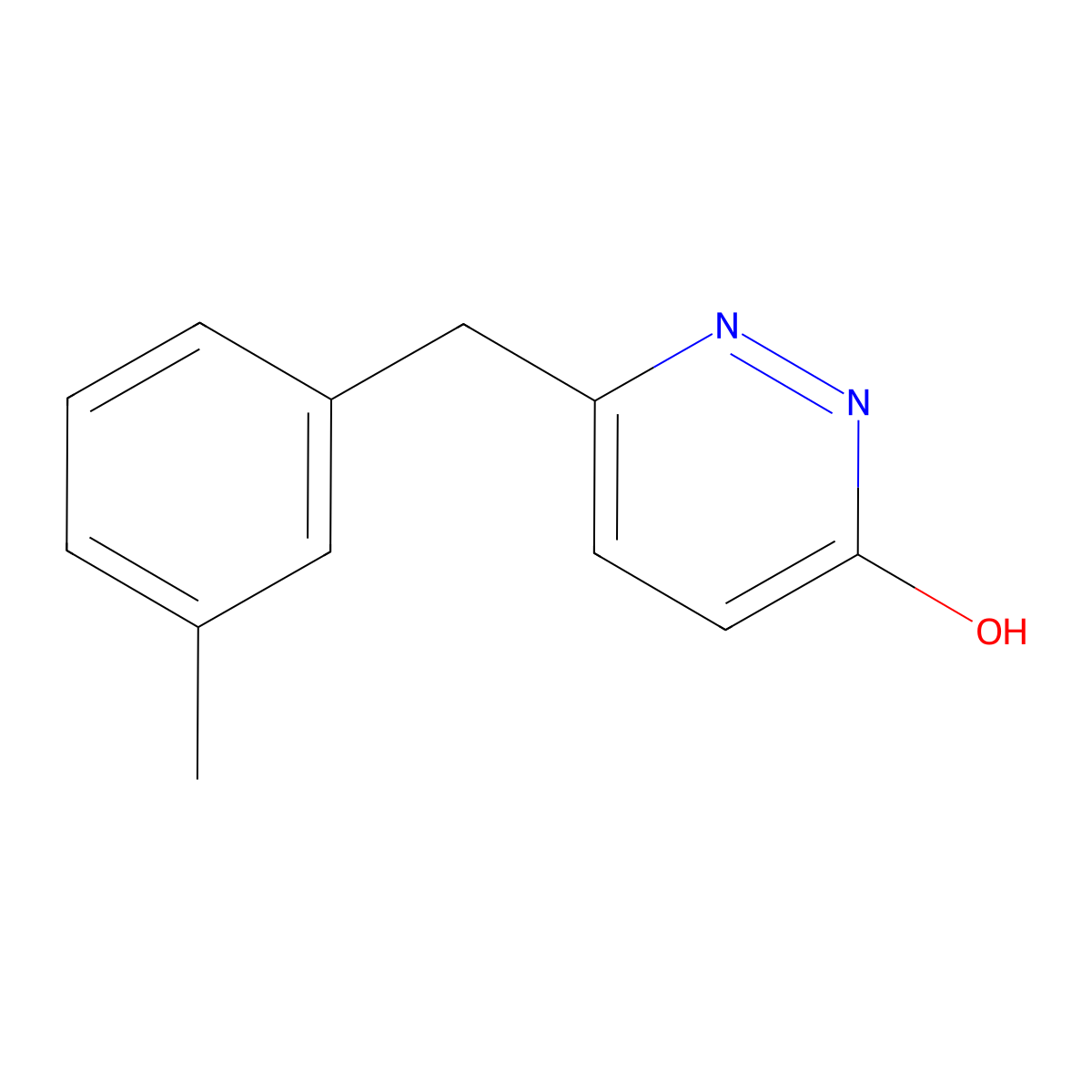 6-(3-Methylbenzyl)-3-pyridazinol molecular structure, CAS 339008-34-3