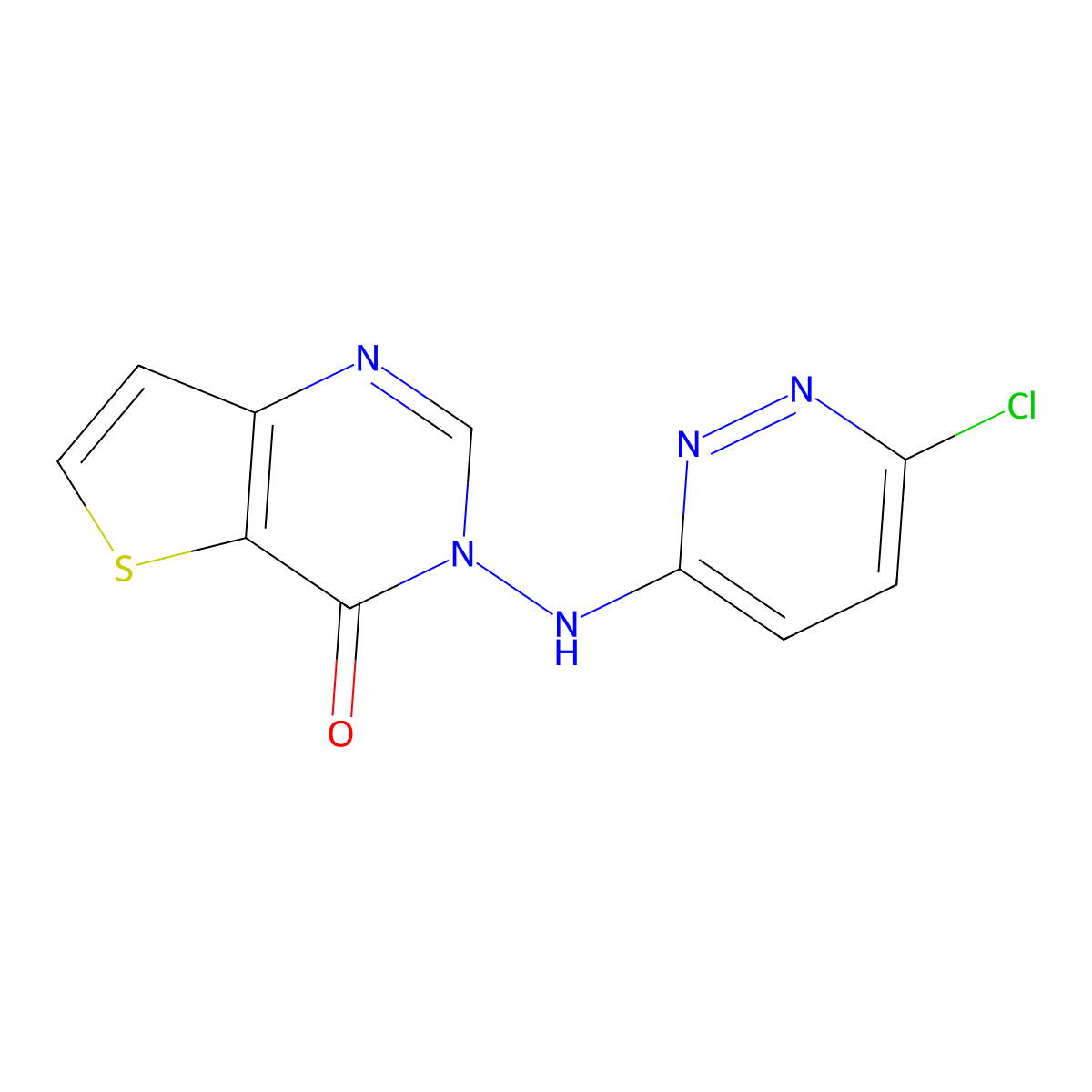 3-[(6-chloro-3-pyridazinyl)amino]thieno[3,2-d]pyrimidin-4(3H)-one molecular structure, CAS 339008-35-4