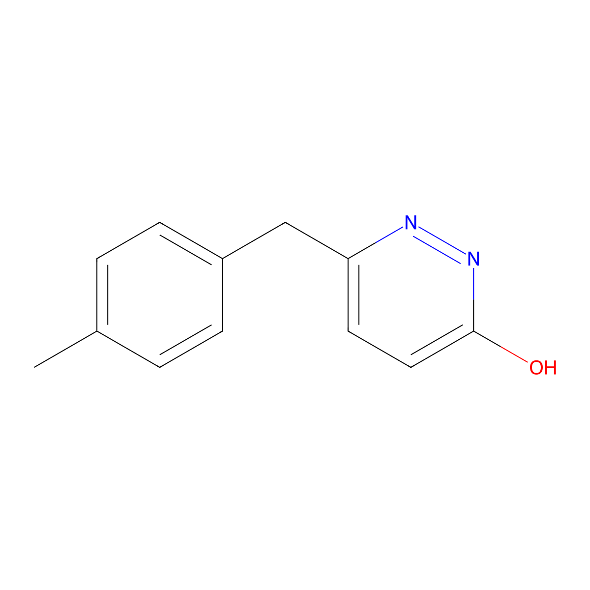 6-(4-Methylbenzyl)-3-pyridazinol molecular structure, CAS 339008-40-1