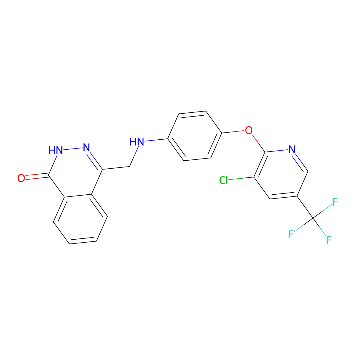 4-((4-((3-Chloro-5-(trifluoromethyl)-2-pyridinyl)oxy)anilino)methyl)-1(2H)-phthalazinone molecular structure, CAS 339008-41-2