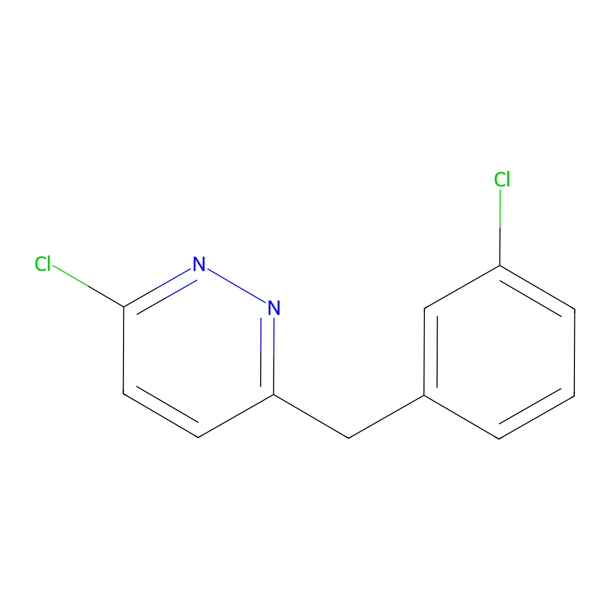 3-Chloro-6-[(3-chlorophenyl)methyl]pyridazine molecular structure, CAS 339008-51-4