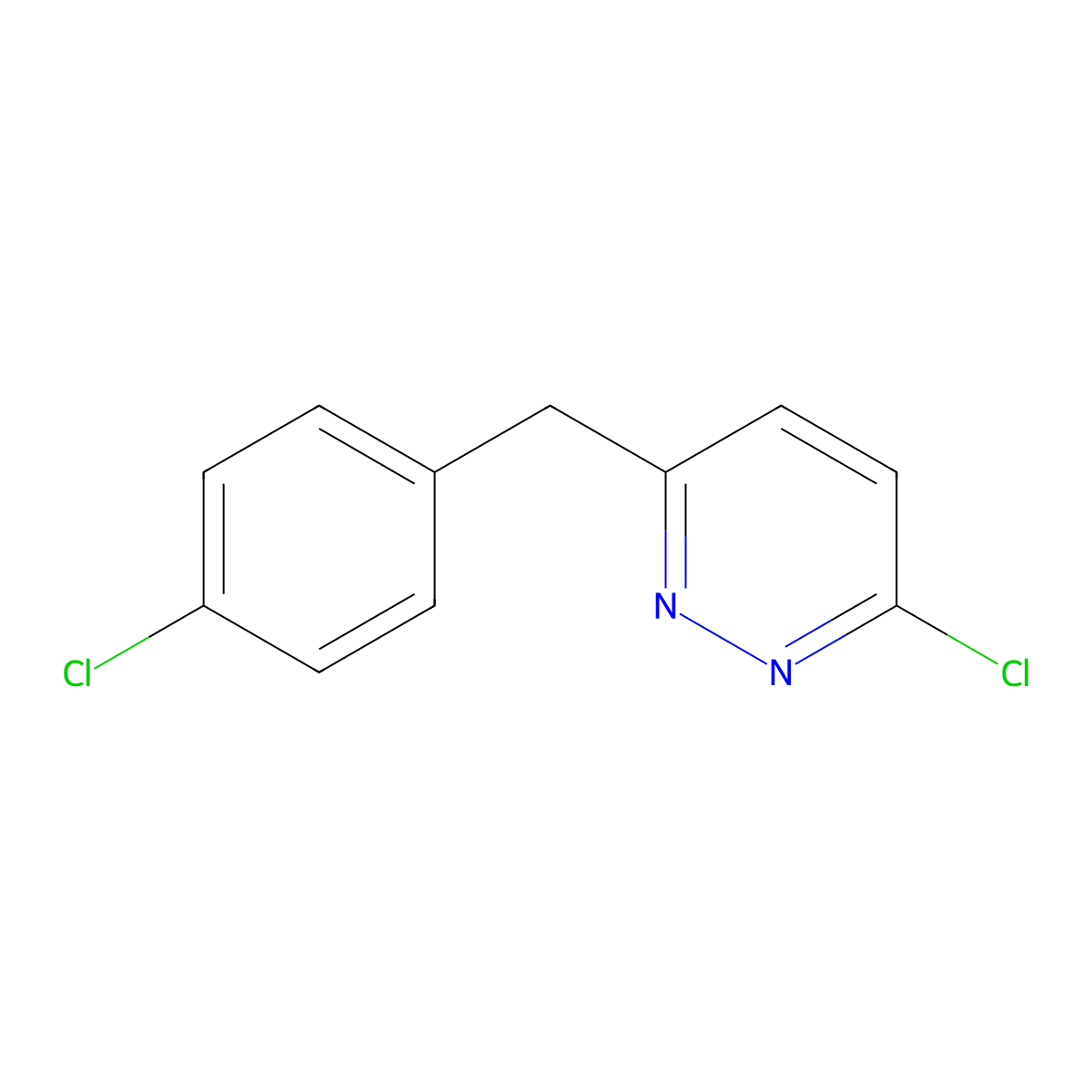 3-Chloro-6-[(4-chlorophenyl)methyl]pyridazine molecular structure, CAS 339008-54-7