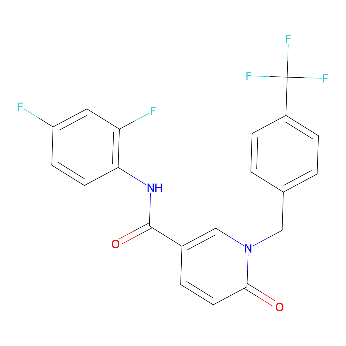N-(2,4-difluorophenyl)-6-oxo-1-[[4-(trifluoromethyl)phenyl]methyl]pyridine-3-carboxamide molecular structure, CAS 339008-66-1