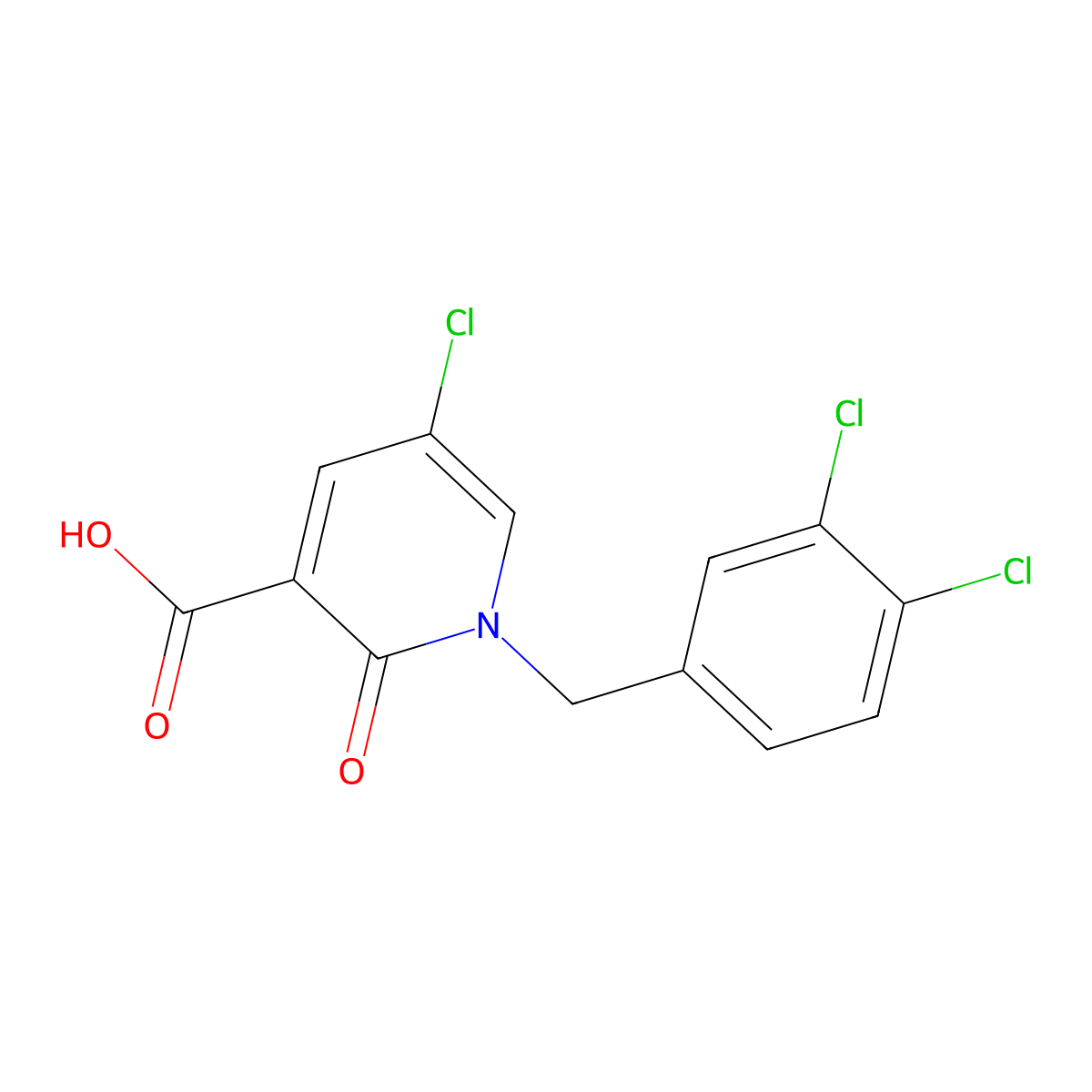 5-Chloro-1-(3,4-Dichlorobenzyl)-2-Oxo-1,2-Dihydro-3-Pyridinecarboxylic Acid molecular structure, CAS 339008-81-0