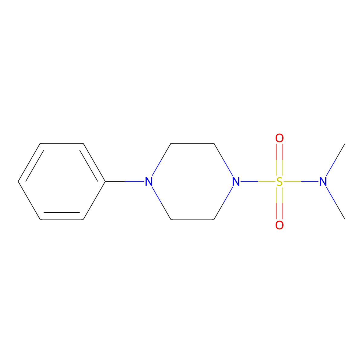 N,N-dimethyl-4-phenylpiperazine-1-sulfonamide molecular structure, CAS 339008-94-5