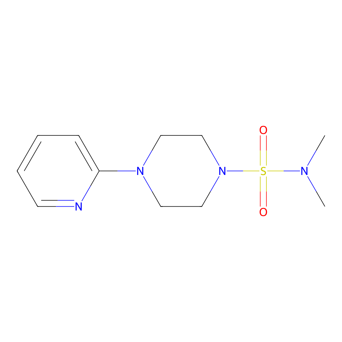 N,N-Dimethyl-4-(2-pyridinyl)-1-piperazinesulfonamide molecular structure, CAS 339008-97-8