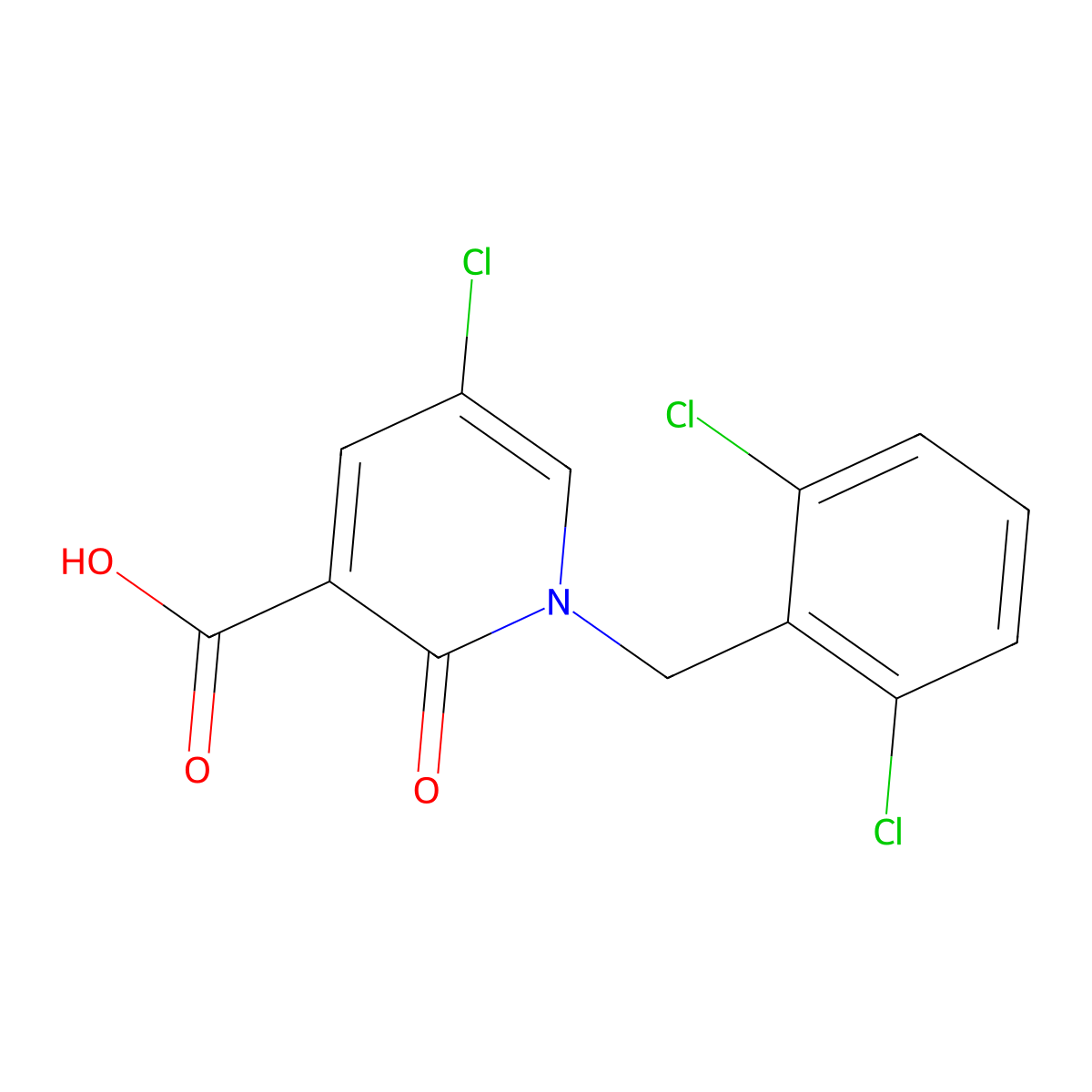 5-Chloro-1-(2,6-dichlorobenzyl)-2-oxo-1,2-dihydro-3-pyridinecarboxylic acid molecular structure, CAS 339009-02-8