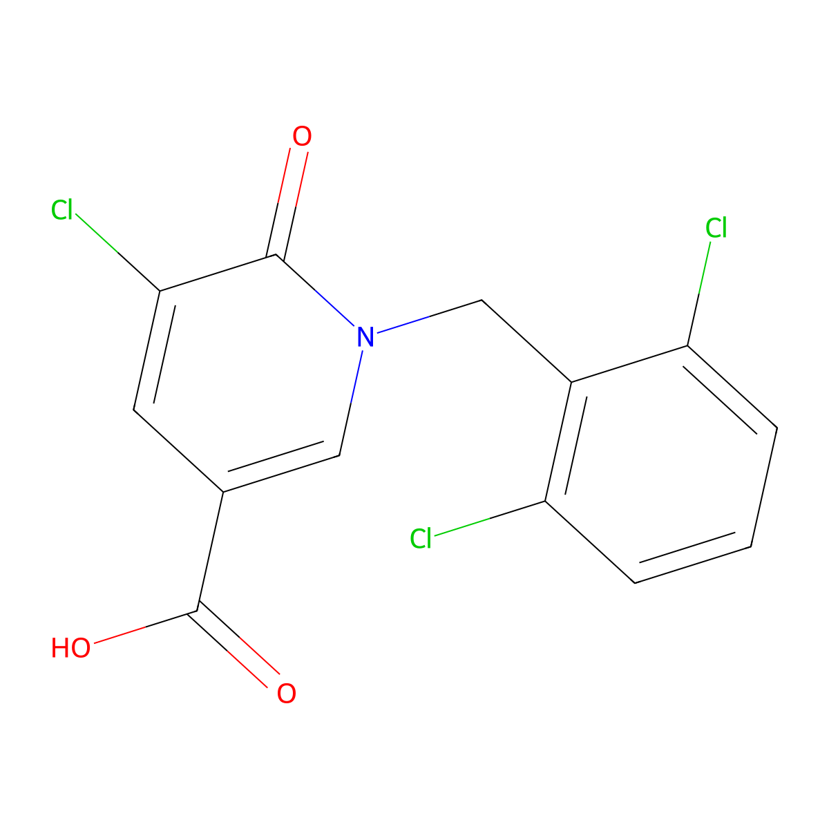 5-Chloro-1-(2,6-Dichlorobenzyl)-6-Oxo-1,6-Dihydro-3-Pyridinecarboxylic Acid molecular structure, CAS 339009-06-2