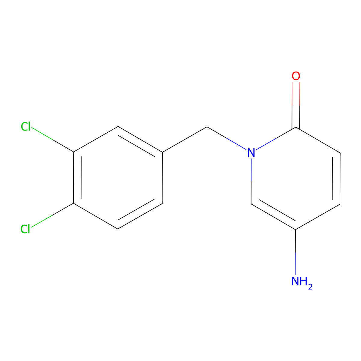 5-Amino-1-[(3,4-dichlorophenyl)methyl]-1,2-dihydropyridin-2-one molecular structure, CAS 339009-11-9