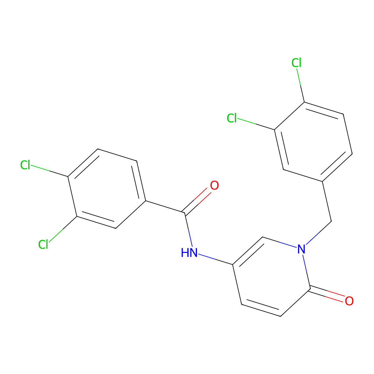 3,4-dichloro-N-[1-(3,4-dichlorobenzyl)-6-oxo-1,6-dihydro-3-pyridinyl]benzenecarboxamide molecular structure, CAS 339009-12-0