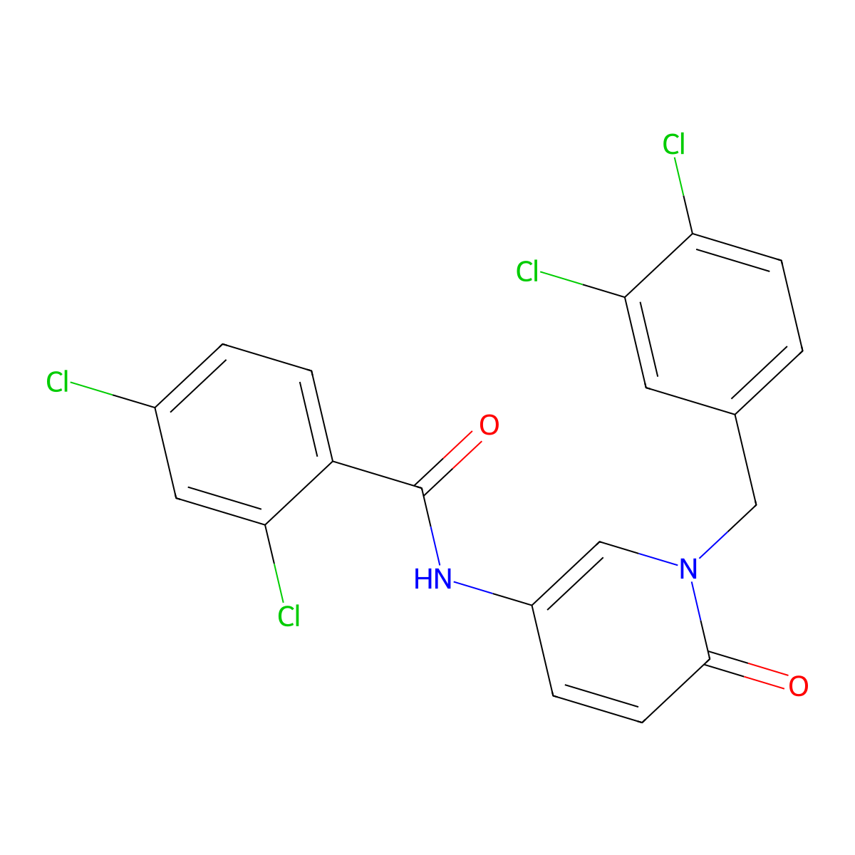 2,4-dichloro-N-[1-(3,4-dichlorobenzyl)-6-oxo-1,6-dihydro-3-pyridinyl]benzenecarboxamide molecular structure, CAS 339009-13-1
