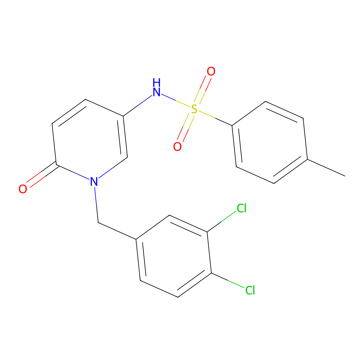 N-[1-(3,4-dichlorobenzyl)-6-oxo-1,6-dihydro-3-pyridinyl]-4-methylbenzenesulfonamide molecular structure, CAS 339009-18-6