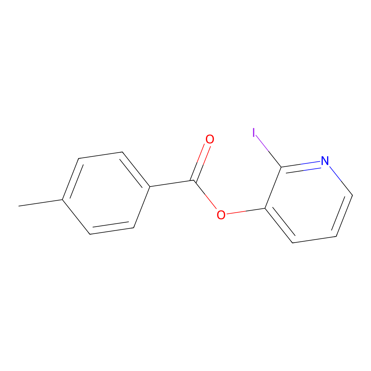 2-Iodo-3-pyridinyl 4-methylbenzenecarboxylate molecular structure, CAS 339009-23-3