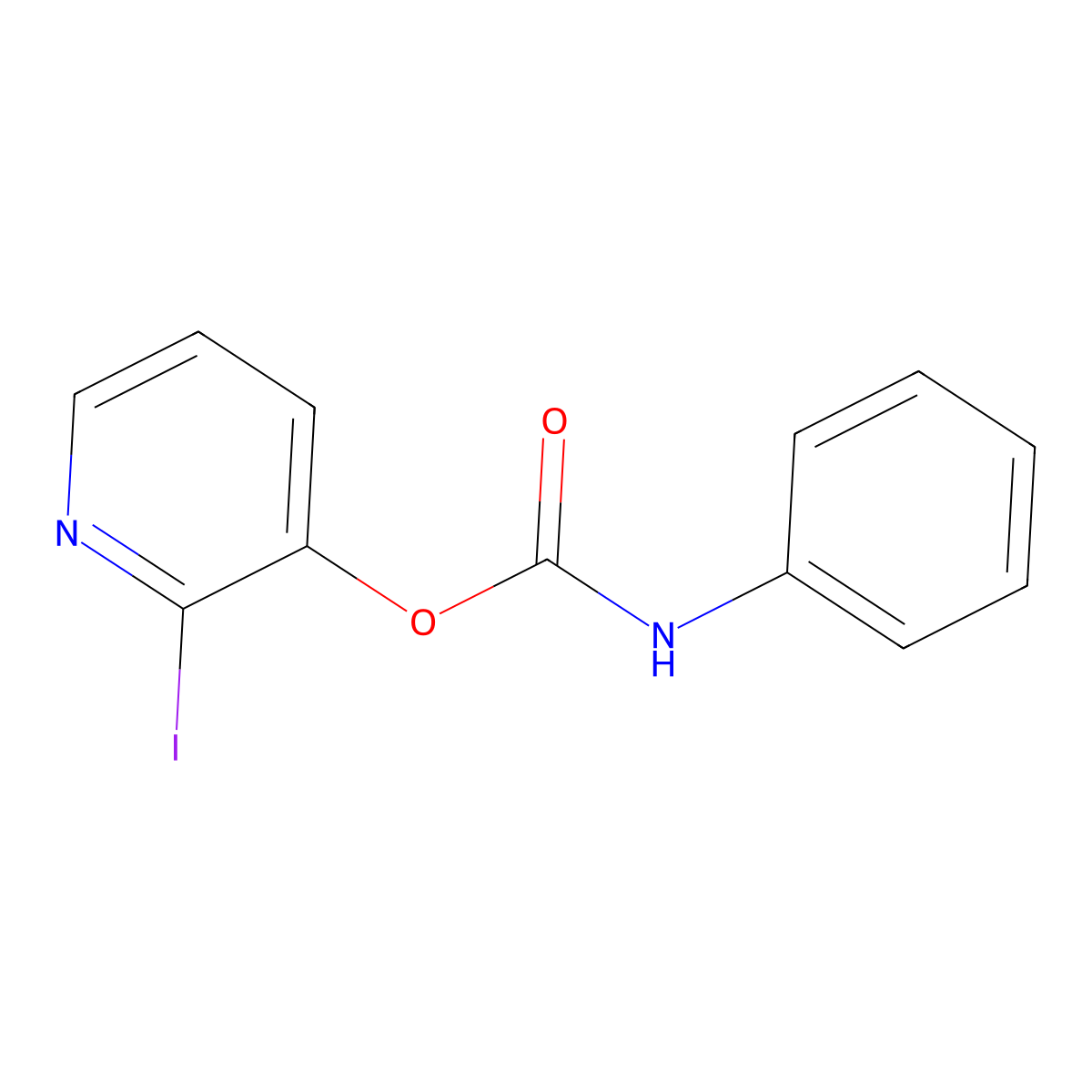 2-iodo-3-pyridinyl N-phenylcarbamate molecular structure, CAS 339009-24-4