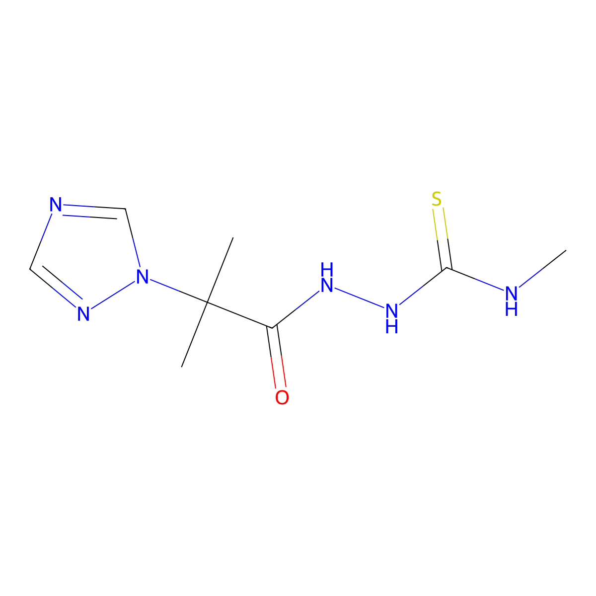 N-methyl-2-[2-methyl-2-(1H-1,2,4-triazol-1-yl)propanoyl]-1-hydrazinecarbothioamide molecular structure, CAS 339009-42-6