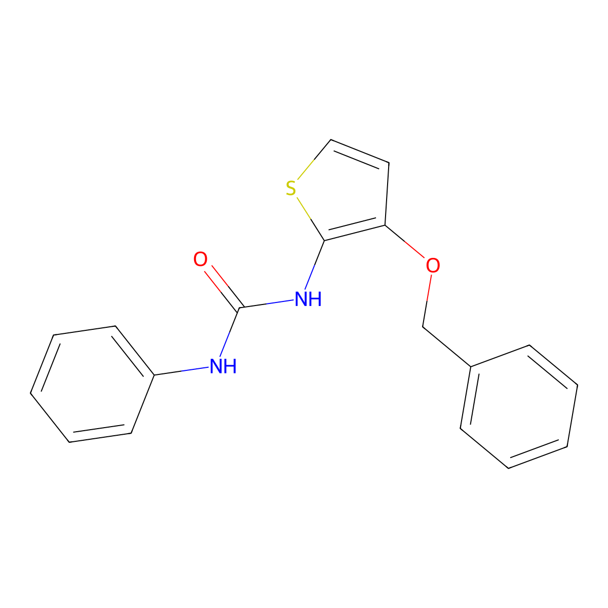 N-[3-(benzyloxy)-2-thienyl]-N'-phenylurea molecular structure, CAS 339009-50-6
