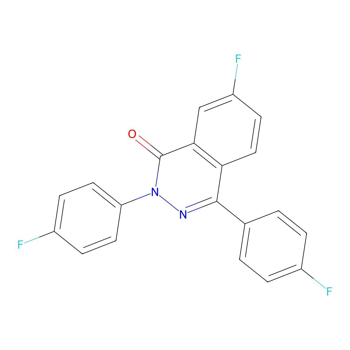 7-fluoro-2,4-bis(4-fluorophenyl)-1(2H)-phthalazinone molecular structure, CAS 339009-71-1