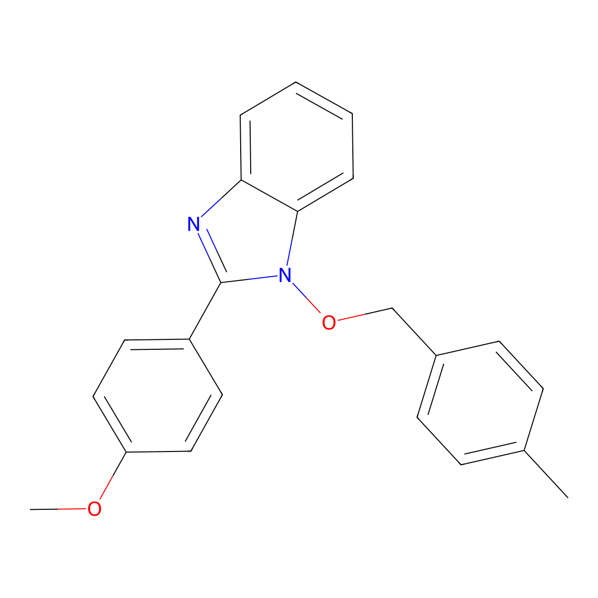 2-(4-methoxyphenyl)-1-[(4-methylbenzyl)oxy]-1H-1,3-benzimidazole molecular structure, CAS 339009-78-8