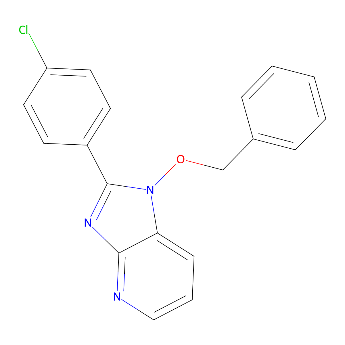 1-(benzyloxy)-2-(4-chlorophenyl)-1H-imidazo[4,5-b]pyridine molecular structure, CAS 339009-84-6