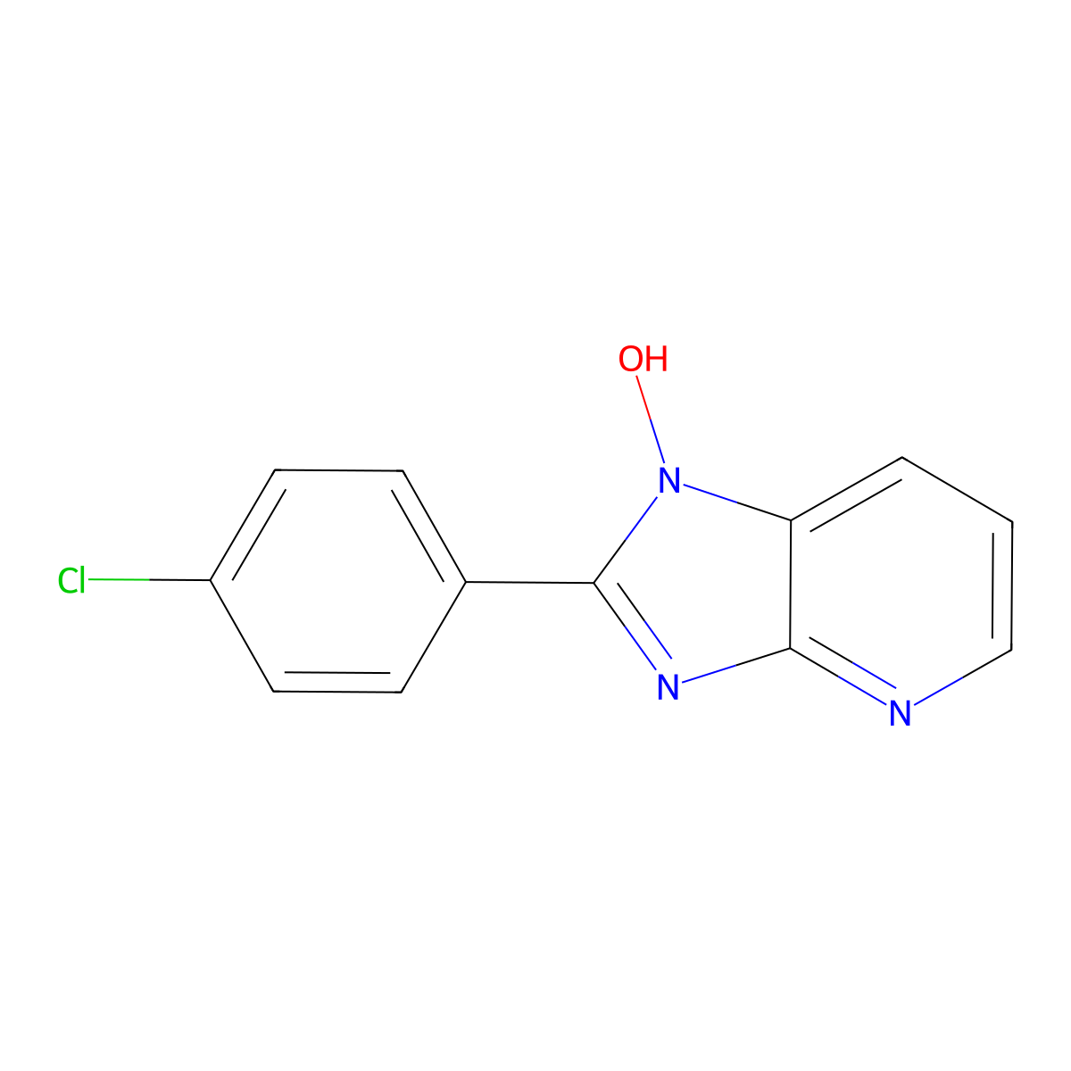 2-(4-chlorophenyl)-1H-imidazo[4,5-b]pyridin-1-ol molecular structure, CAS 339009-85-7