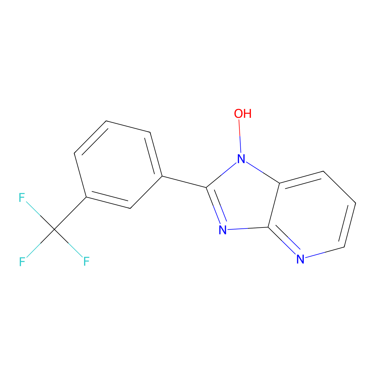 2-[3-(trifluoromethyl)phenyl]-1H-imidazo[4,5-b]pyridin-1-ol molecular structure, CAS 339009-89-1