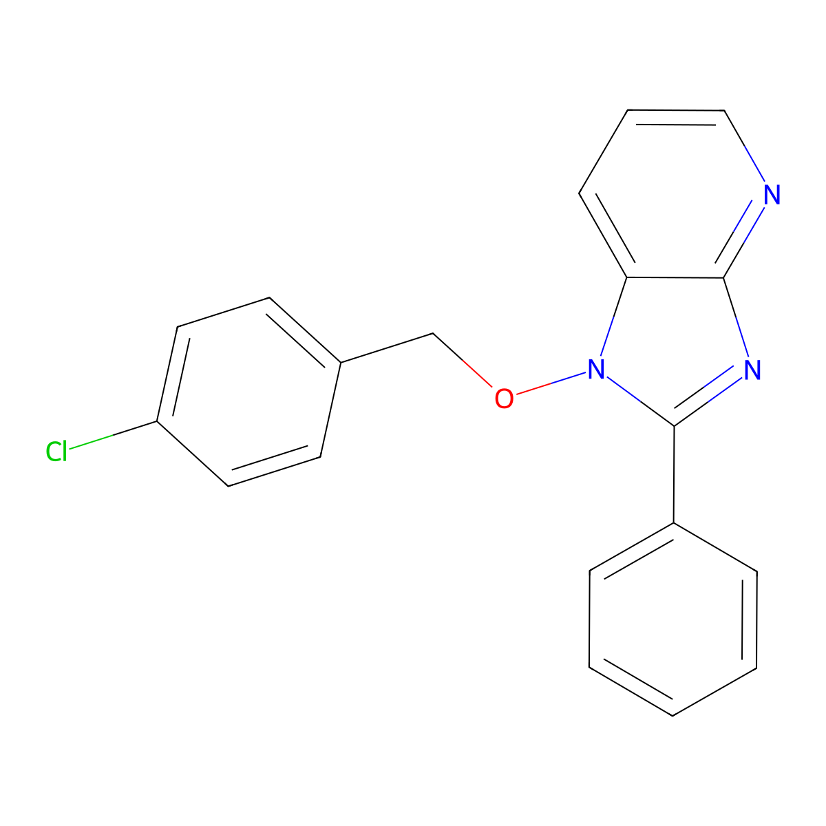 1-[(4-chlorobenzyl)oxy]-2-phenyl-1H-imidazo[4,5-b]pyridine molecular structure, CAS 339009-99-3