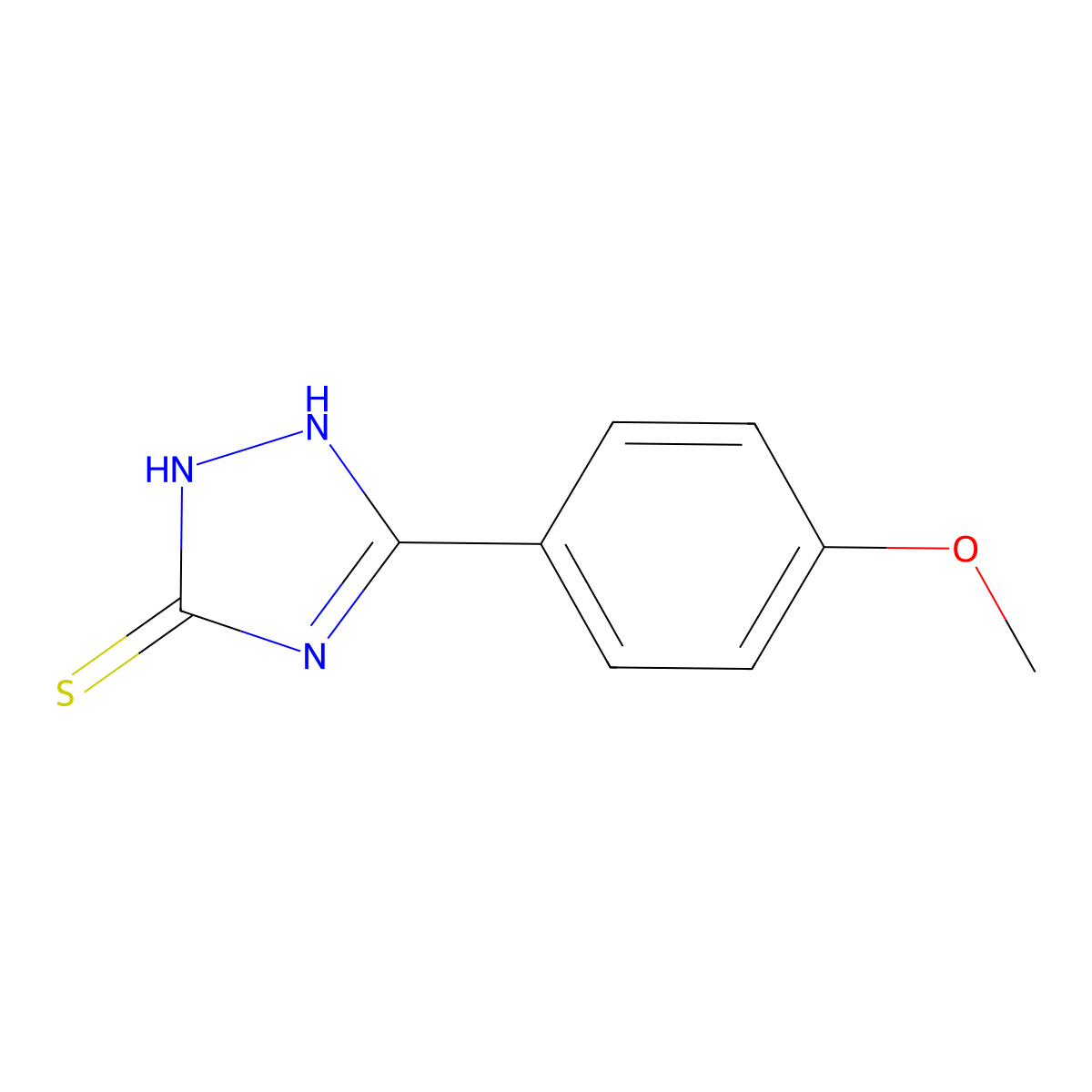 5-(4-methoxyphenyl)-1H-1,2,4-triazole-3-thiol molecular structure, CAS 33901-36-9