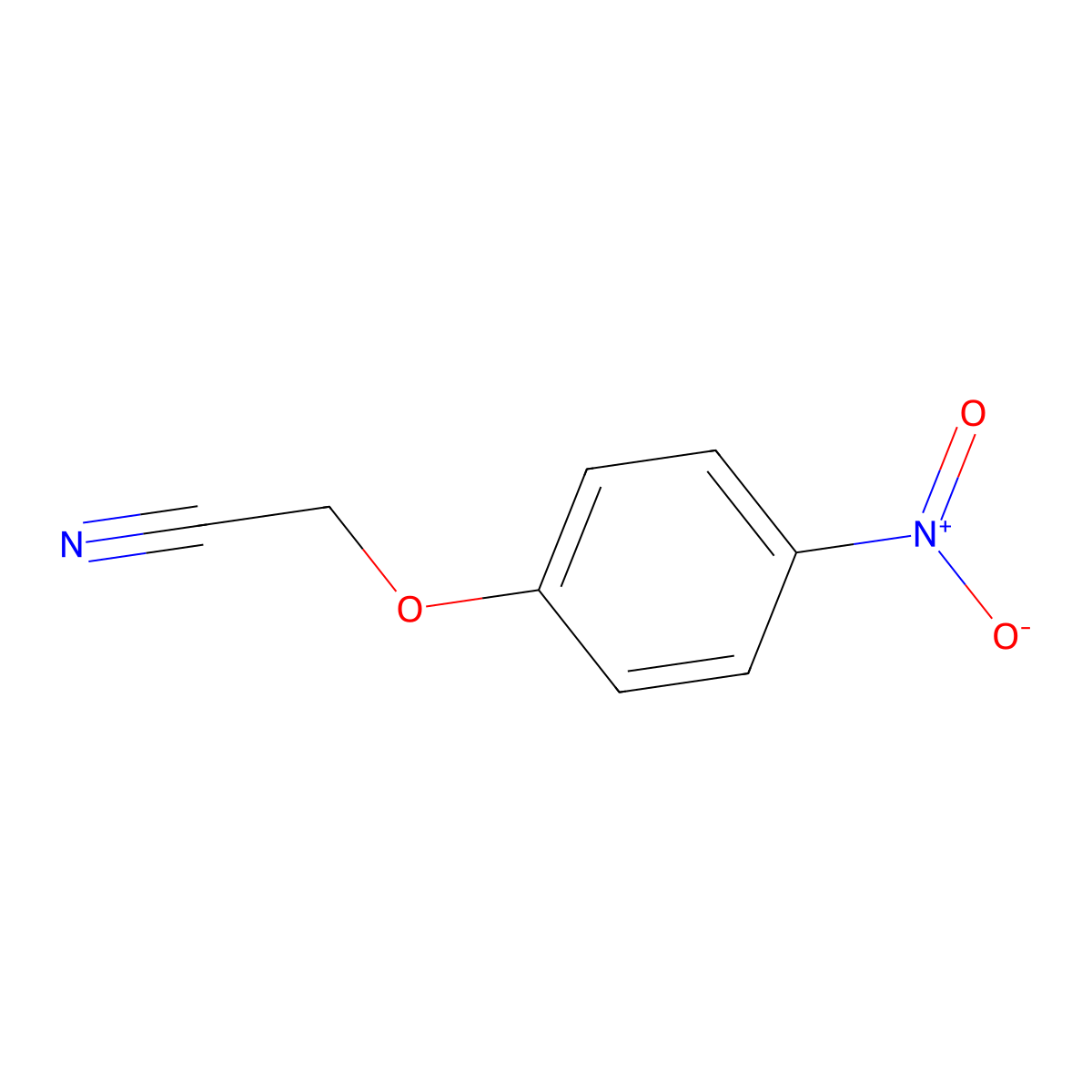 4-Nitrophenoxyacetonitrile molecular structure, CAS 33901-46-1