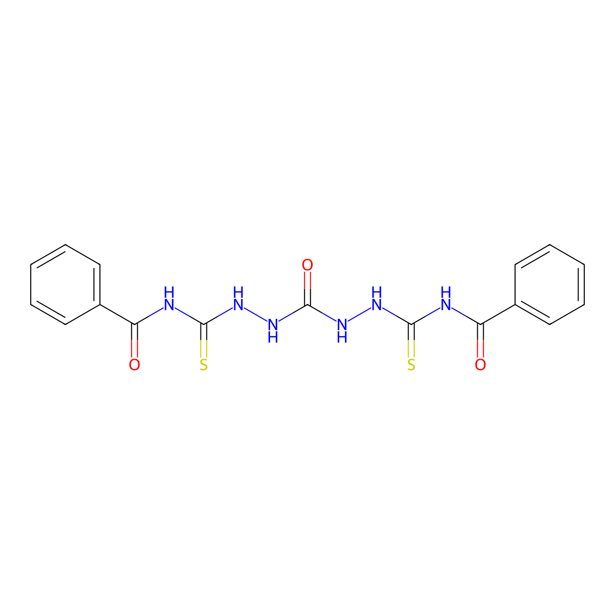 N-[[(benzoylcarbamothioylamino)carbamoylamino]carbamothioyl]benzamide molecular structure, CAS 33901-49-4