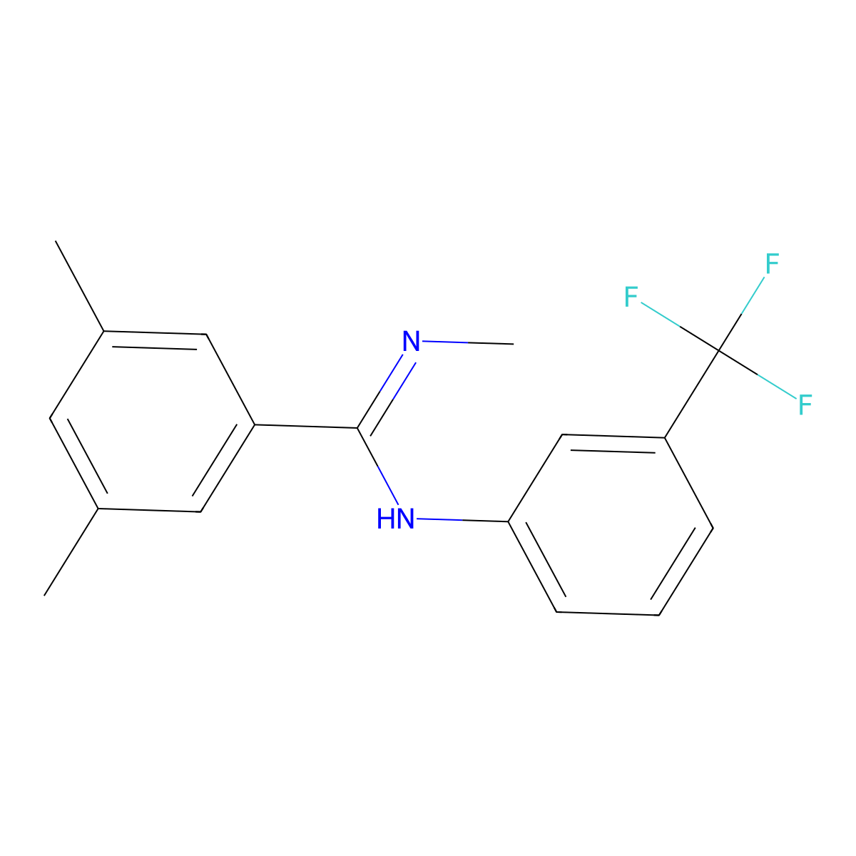 N',3,5-trimethyl-N-[3-(trifluoromethyl)phenyl]benzenecarboximidamide molecular structure, CAS 339010-02-5
