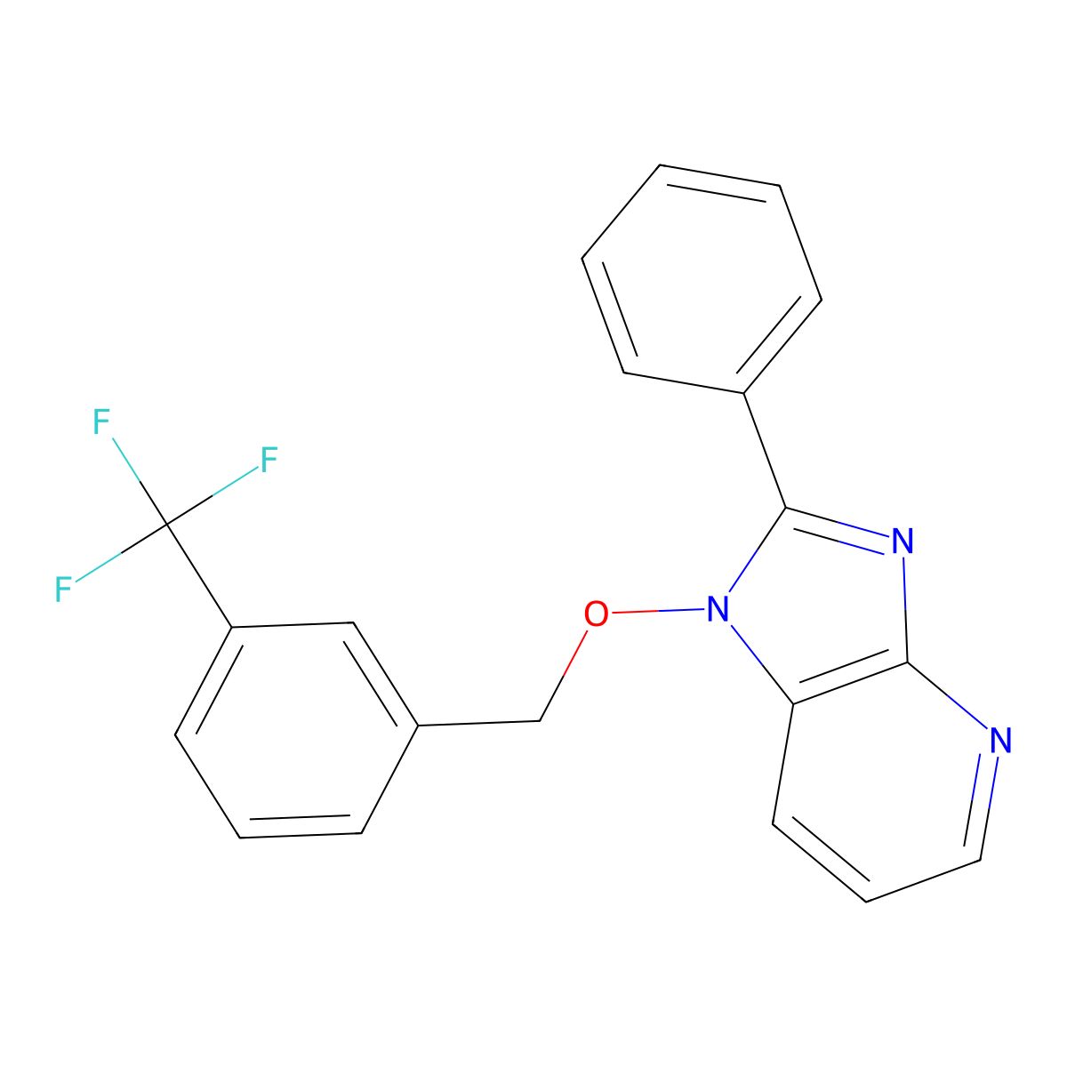 2-phenyl-1-{[3-(trifluoromethyl)benzyl]oxy}-1H-imidazo[4,5-b]pyridine molecular structure, CAS 339010-04-7