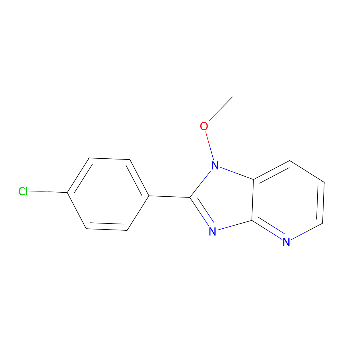 2-(4-chlorophenyl)-1-methoxy-1H-imidazo[4,5-b]pyridine molecular structure, CAS 339010-07-0