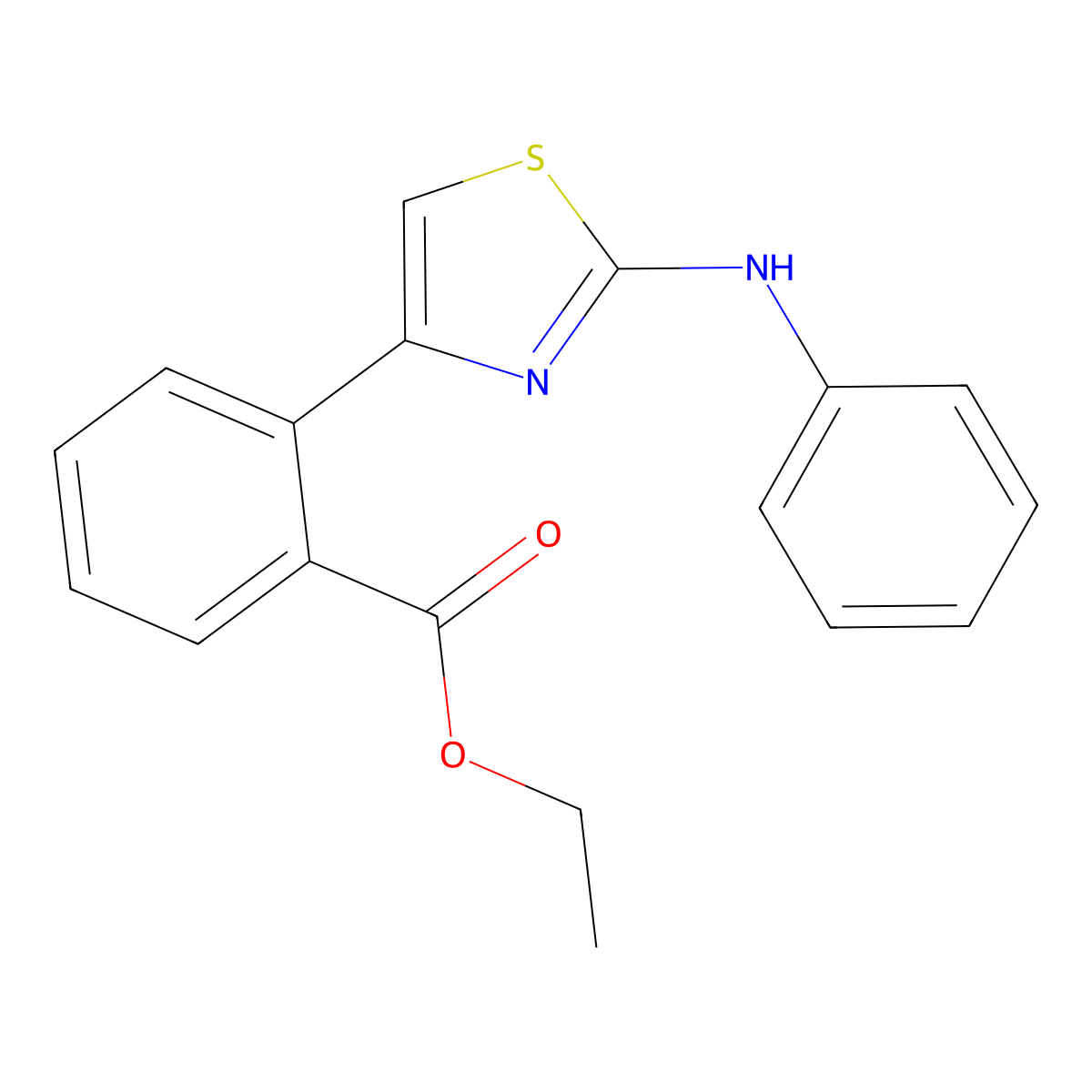 Ethyl 2-(2-anilino-1,3-thiazol-4-yl)benzenecarboxylate molecular structure, CAS 339010-10-5