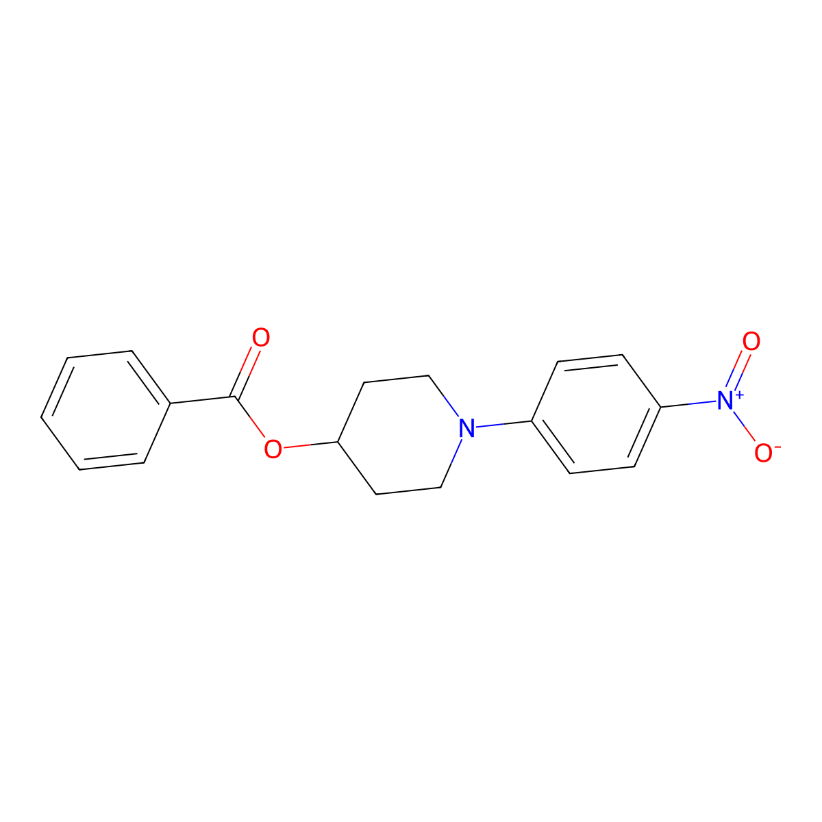 1-(4-Nitrophenyl)piperidin-4-yl benzoate molecular structure, CAS 339010-12-7