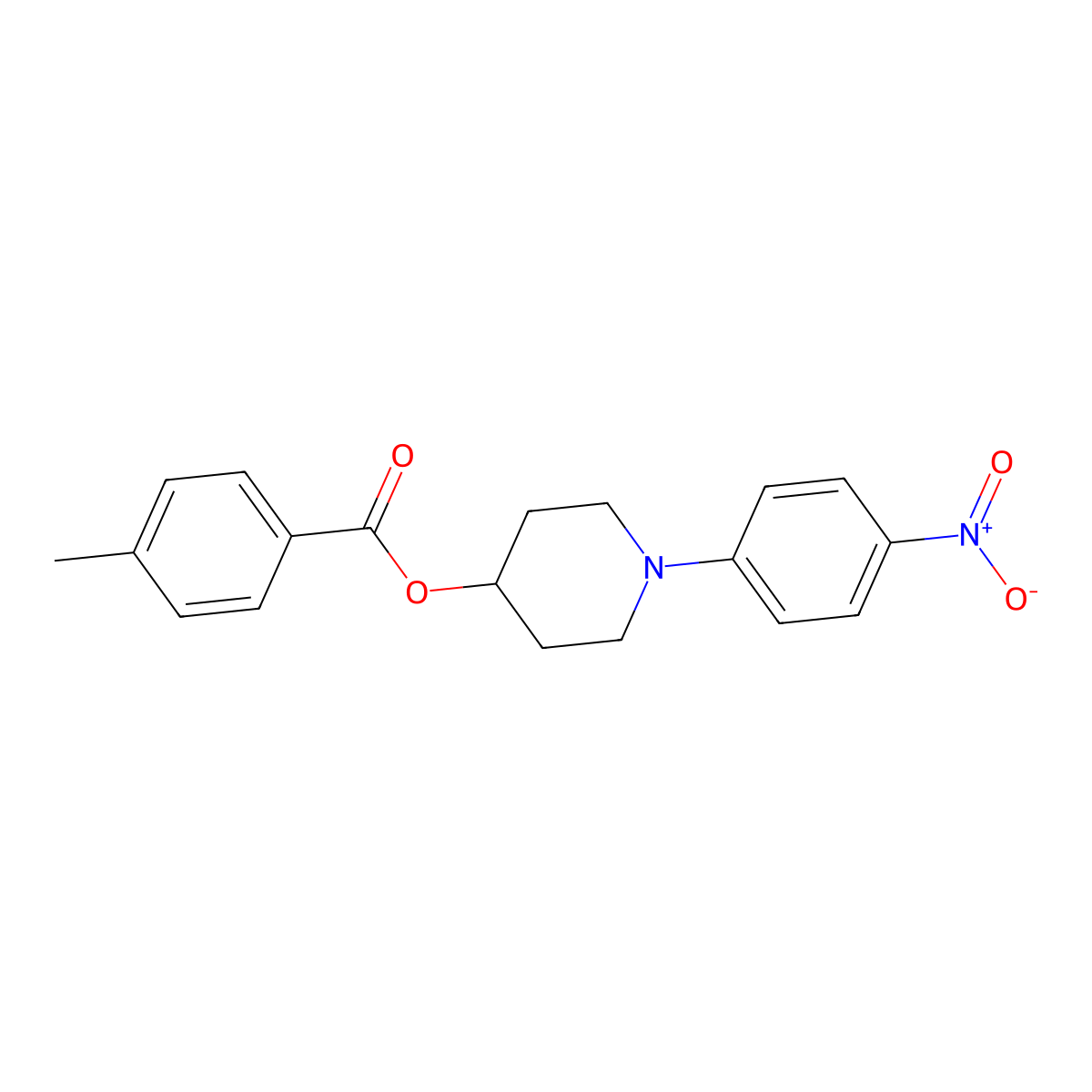 1-(4-Nitrophenyl)-4-piperidinyl 4-methylbenzenecarboxylate molecular structure, CAS 339010-13-8