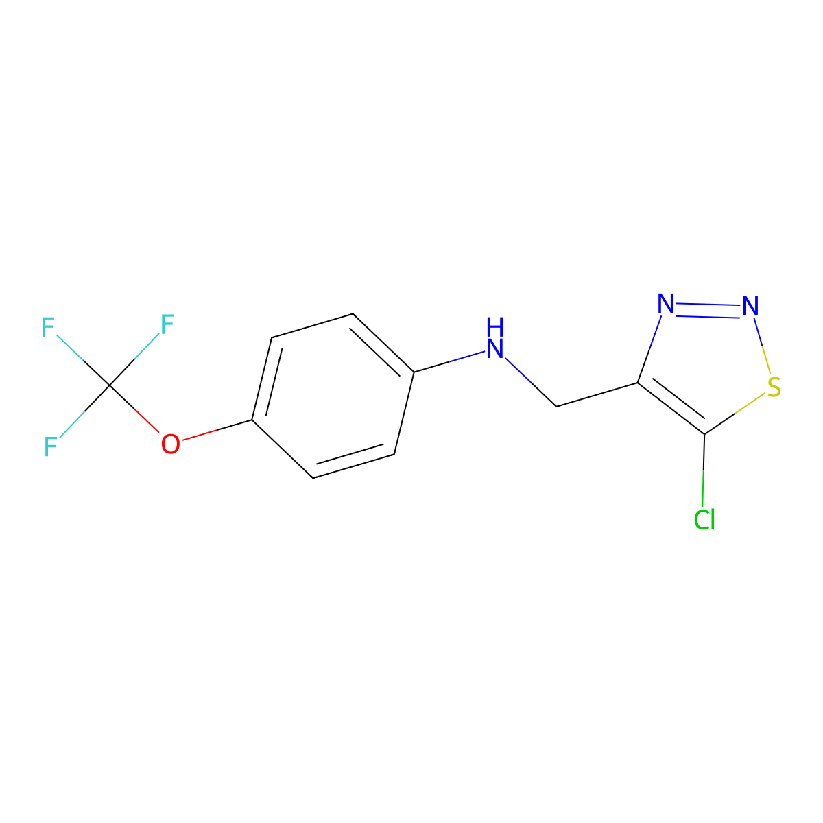 N-[(5-chloro-1,2,3-thiadiazol-4-yl)methyl]-4-(trifluoromethoxy)aniline molecular structure, CAS 339010-34-3