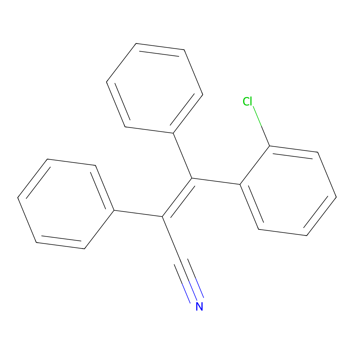 3-(2-Chlorophenyl)-2,3-diphenylacrylonitrile molecular structure, CAS 339010-36-5