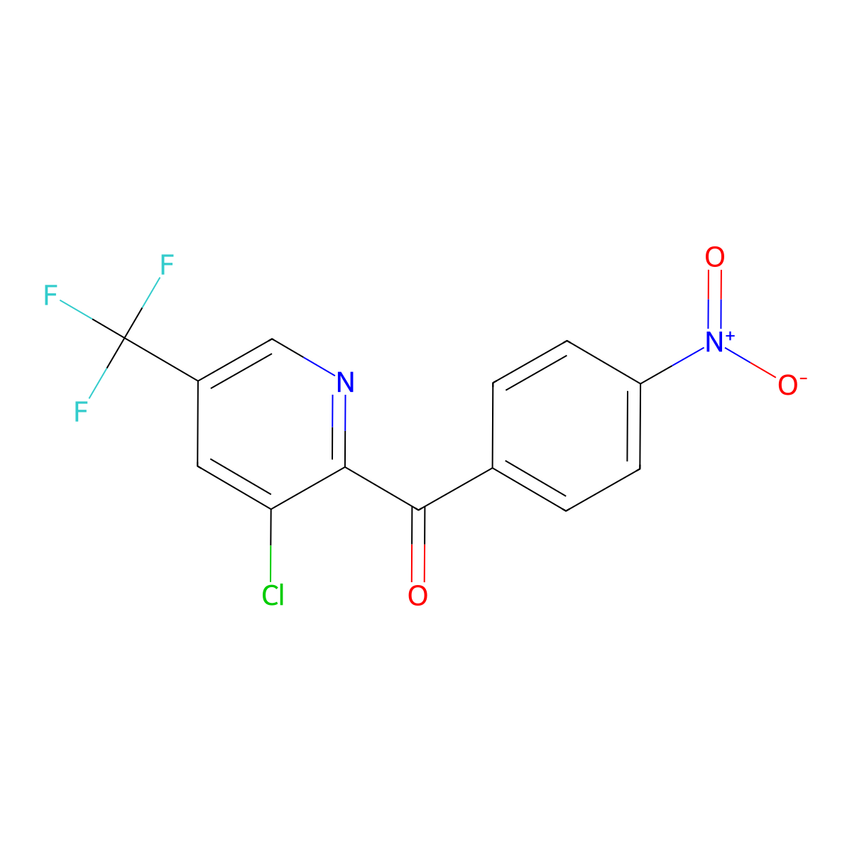 [3-Chloro-5-(trifluoromethyl)-2-pyridinyl](4-nitrophenyl)methanone molecular structure, CAS 339010-39-8