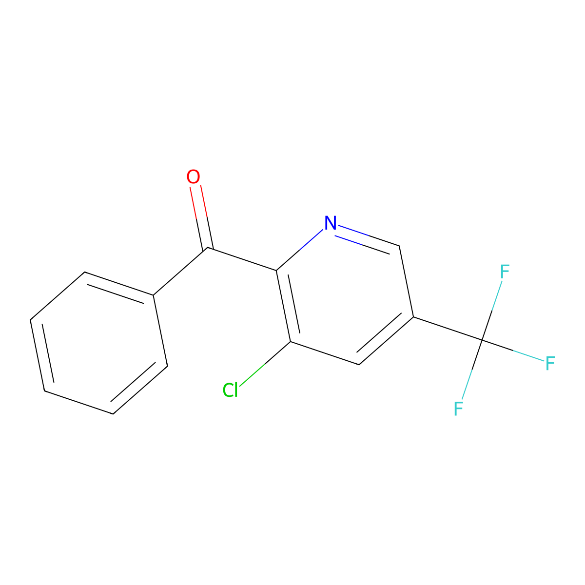2-Benzoyl-3-chloro-5-(trifluoromethyl)pyridine molecular structure, CAS 339010-42-3