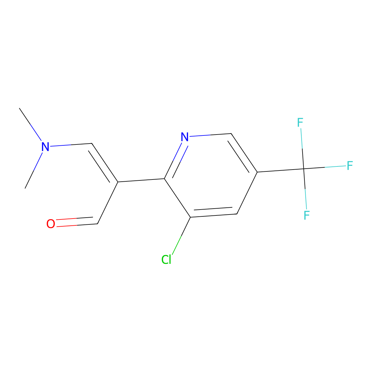 2-[3-Chloro-5-(trifluoromethyl)pyridin-2-yl]-3-(dimethylamino)prop-2-enal molecular structure, CAS 339010-44-5