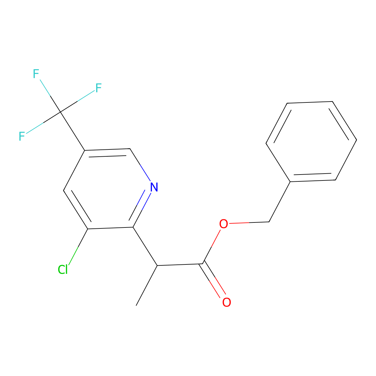 Benzyl 2-[3-chloro-5-(trifluoromethyl)-2-pyridinyl]propanoate molecular structure, CAS 339010-47-8