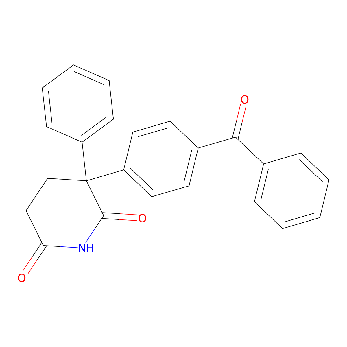 3-(4-Benzoylphenyl)-3-phenylpiperidine-2,6-dione molecular structure, CAS 339010-66-1