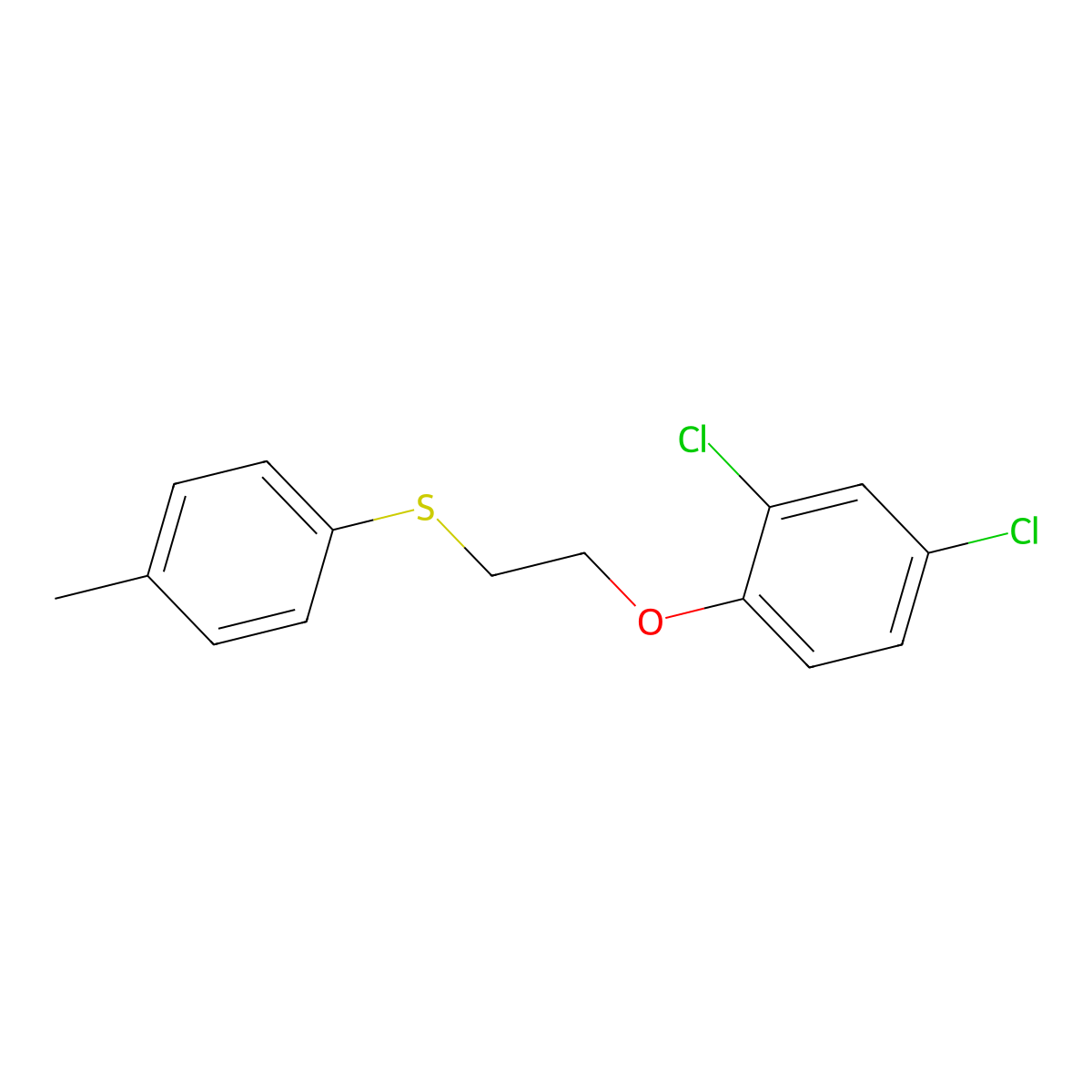 2,4-Dichloro-1-{2-[(4-methylphenyl)sulfanyl]ethoxy}benzene molecular structure, CAS 339010-83-2